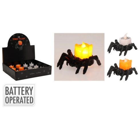 Teagyertya LED-es, pók, többféle - 19420