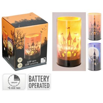 Halloween lámpa LED.es, 15 cm többféle - 19422