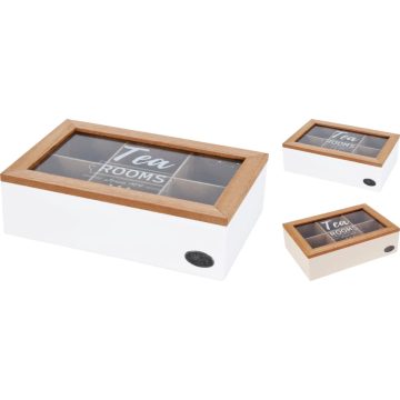 Teafűtartó doboz, fa, 19433