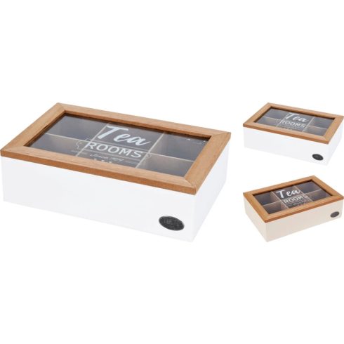 Teafűtartó doboz, fa, 19433