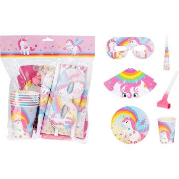 Parti kellék szett, unikornisos, 19437