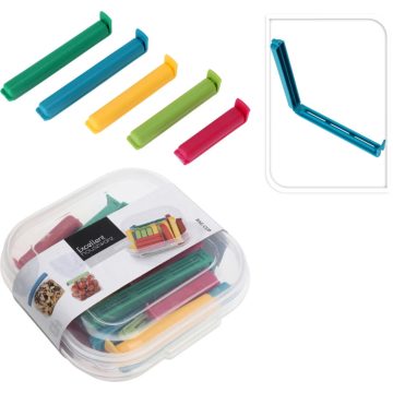   Zacskózáró műanyag csipeszek, 24 darabos csomag dobozban, 19446