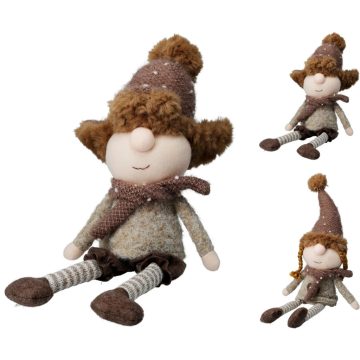 Gyerek figura, ülő, 48 cm, 2 féle, 19466