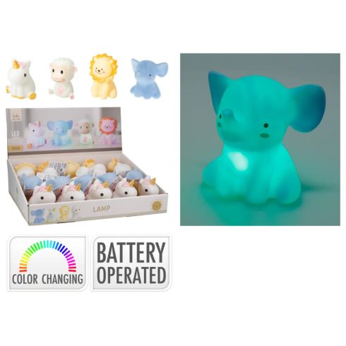 Éjszakai lámpa figurás, 10 cm többféle - 19468