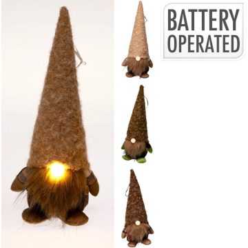Gnome figura, 32 cm, világító LED-es, 19470