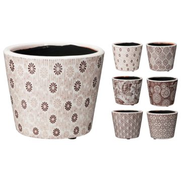 Kaspó kerámia 14 x 12 cm, többféle - 19494