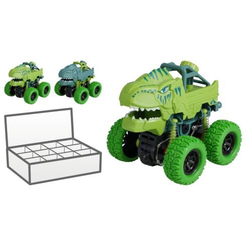 Autó dinós 10 cm, displayben, többféle - 19527