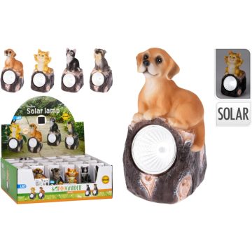 Napelemes állat figura lámpa, 4 féle, 19545