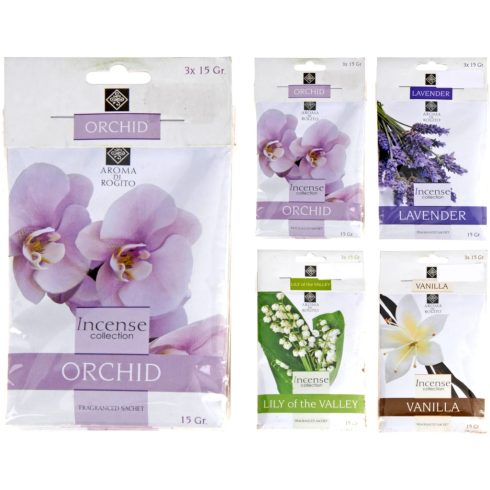 Illatosító tasakban, 3 x 15 grammos csomag, 4 féle, 19559