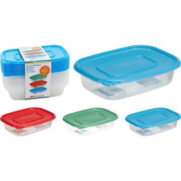 Tárolódoboz, műanyag, 10 darabos szett, 3 féle, 19570