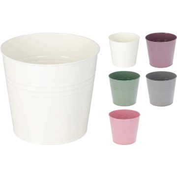 Virág kaspó, fém, 5 féle, 19583