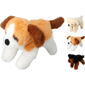 Plüss figura, kutya, 25 cm, 3 féle, 19616