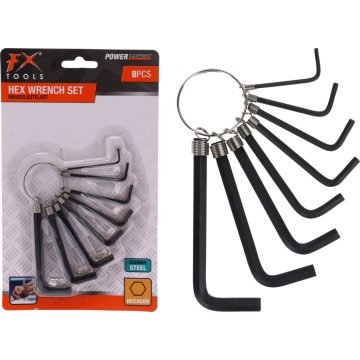 Hexagonális csavarkulcs, 8 darabos szett, 19645
