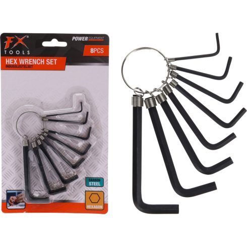 Hexagonális csavarkulcs, 8 darabos szett, 19645