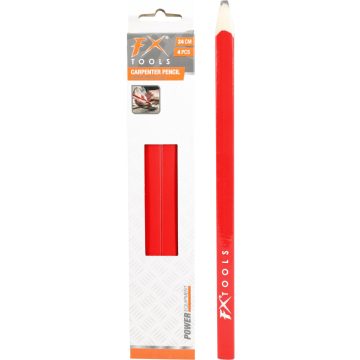 Asztalosceruza, 24 cm, 4 darabos szett, 19646