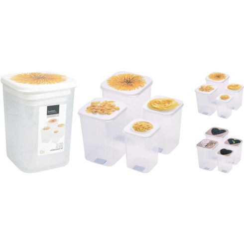 Tárolódoboz, műanyag, 4 darabos szett, 19666