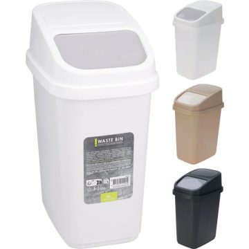   Szemetes vödör, műanyag, visszazáródós, billenős, 5 literes, 3 féle, 19671