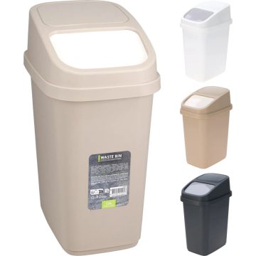   Szemetes vödör, műanyag, visszazáródós, billenős, 10 literes, 3 féle, 19672