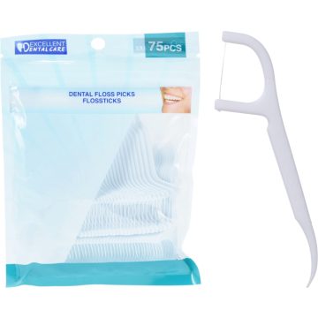 Fogpiszkáló fogselyemmel, 75 darabos csomag, 19680