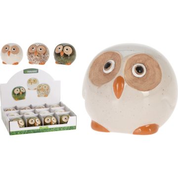 Bagoly, kerámia, 9 cm, 3 féle, 19689