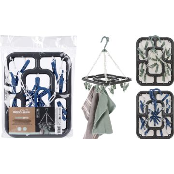 Ruhaszárító 18 csiptetővel, 2 féle, 19693