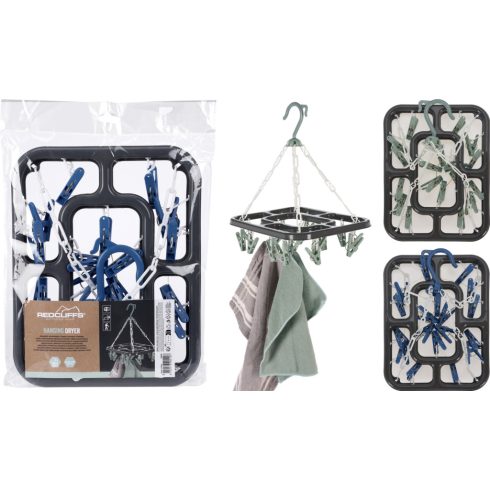 Ruhaszárító 18 csiptetővel, 2 féle, 19693