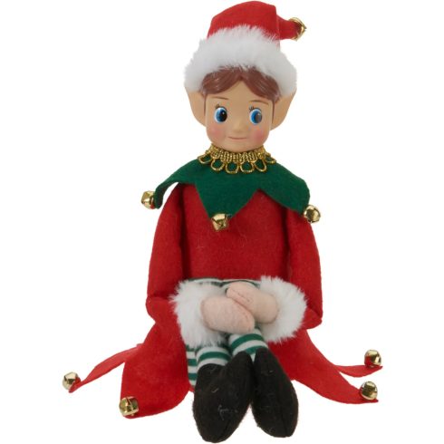 Elf figura kari ruhában, ülő, 25 cm, 2 féle, 19736