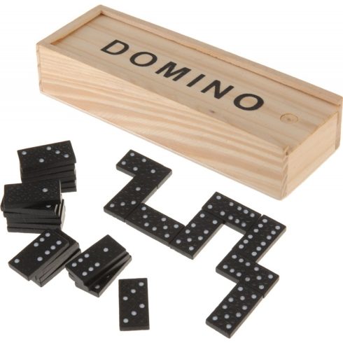 Dominó csomag - 28 darabos - fa dobozban - 19787