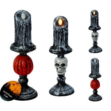 Halloween gyertya, LED-es, 26,5 cm, 2 féle, 19810