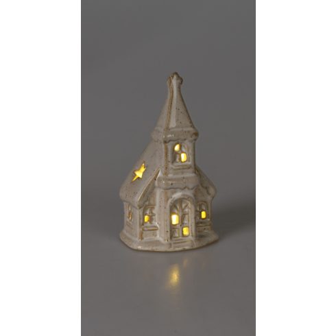 Templom, világító, LED-es, 11 cm, 4 féle, 19831