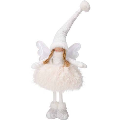 Angyal lány figura, LED-es, fehér, 50 cm, 19832