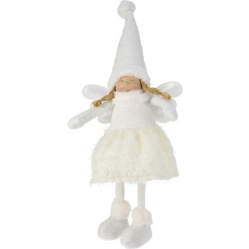 Angyal lány figura, LED-es, fehér, 69 cm, 19833
