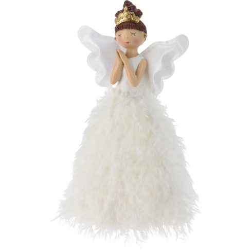 Angyal lány figura, LED-es, fehér, 36 cm, 19836