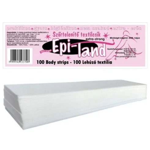 Epiland szőrtelenítő gyantacsík, 100 darabos csomag, 20014