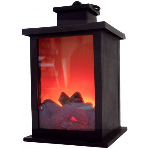 Karácsonyi LED-es lámpa kandalló imitációval - 17 cm - 22006