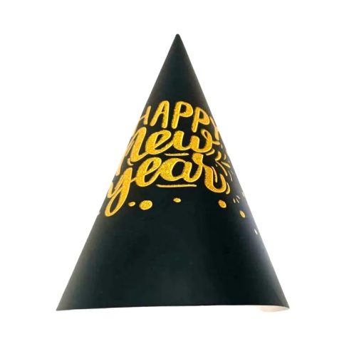 Glitteres, Happy New Year feliratos papír parti kalap, 22151