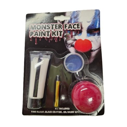 Bohóc sminkszett + bohóc orr - 22228