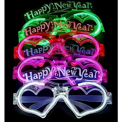 Happy New Year feliratos villogós szemüveg, 22252