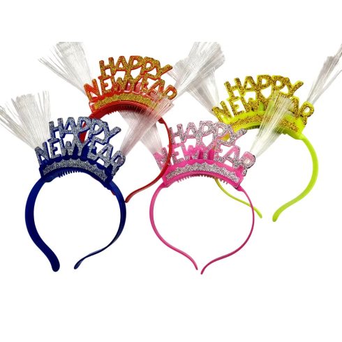 Happy New Year feliratos villogó fejdísz, 22253