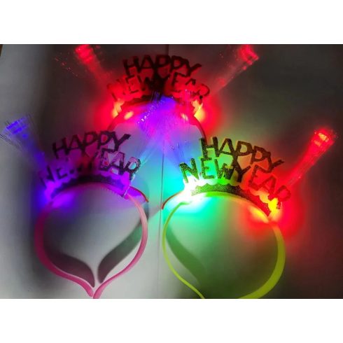 Happy New Year feliratos villogó fejdísz, 22253