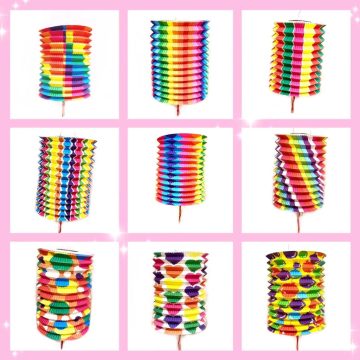 Lampion henger, színes, 16 cm, 22259