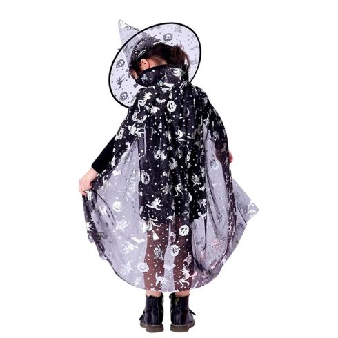 Varázsló jelmez szett, köpeny + kalap, 70 cm, 22262