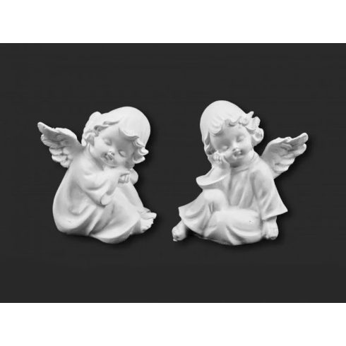 Fehér Angyal figura, ülő, 7,5 cm, 23432
