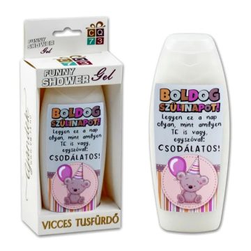   Boldog szülinapot feliratos, macis tusfürdő, 300 ml, 23532
