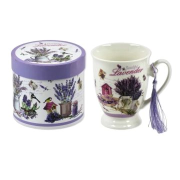 Bögre szett levendulás díszdobozban, 2,5 dl, 23547