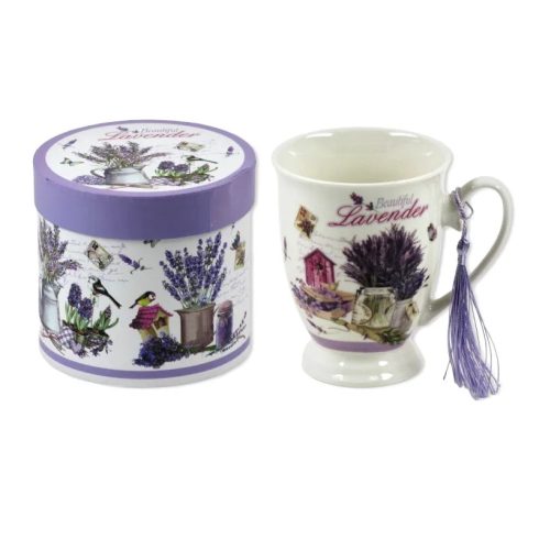 Bögre szett levendulás díszdobozban, 2,5 dl, 23547