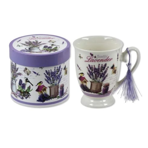 Bögre szett levendulás díszdobozban, 2,5 dl, 23547
