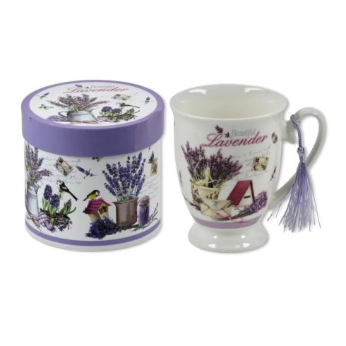 Bögre szett levendulás díszdobozban, 2,5 dl, 23547