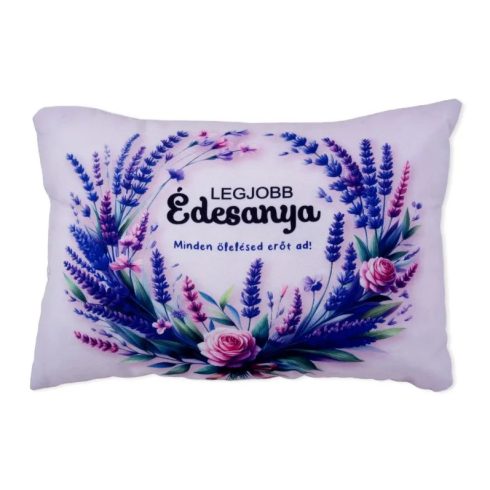 Legjobb Édesanya feliratos díszpárna, tégla, 35 x 25 cm, 23548