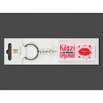   Kulcstartó, köszi az összes orgazmust feliratos, 7 cm, 23595